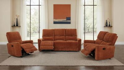 3PC MOTION RECLINER SET ORANGE