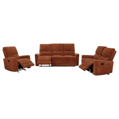 3PC MOTION RECLINER SET ORANGE