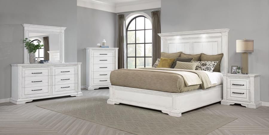 4PC BEDROOM SET WHITE OAK