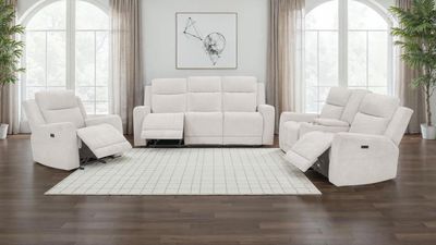 3PC POWER RECLINER SET IVORY