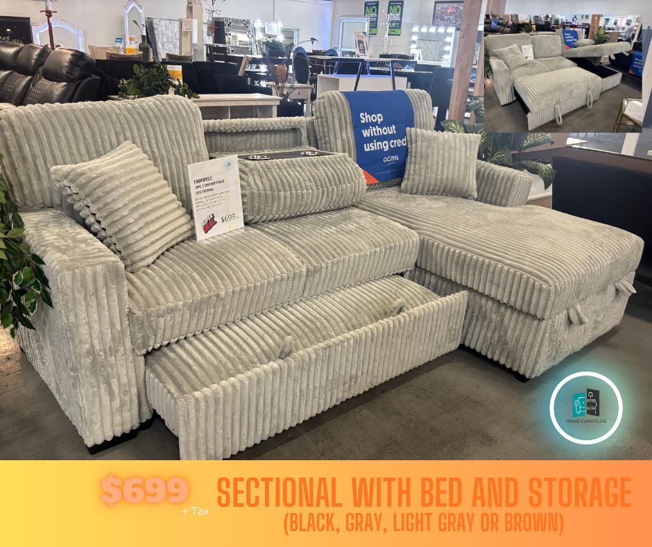 SECTIONAL WITH BED AND STORAGE