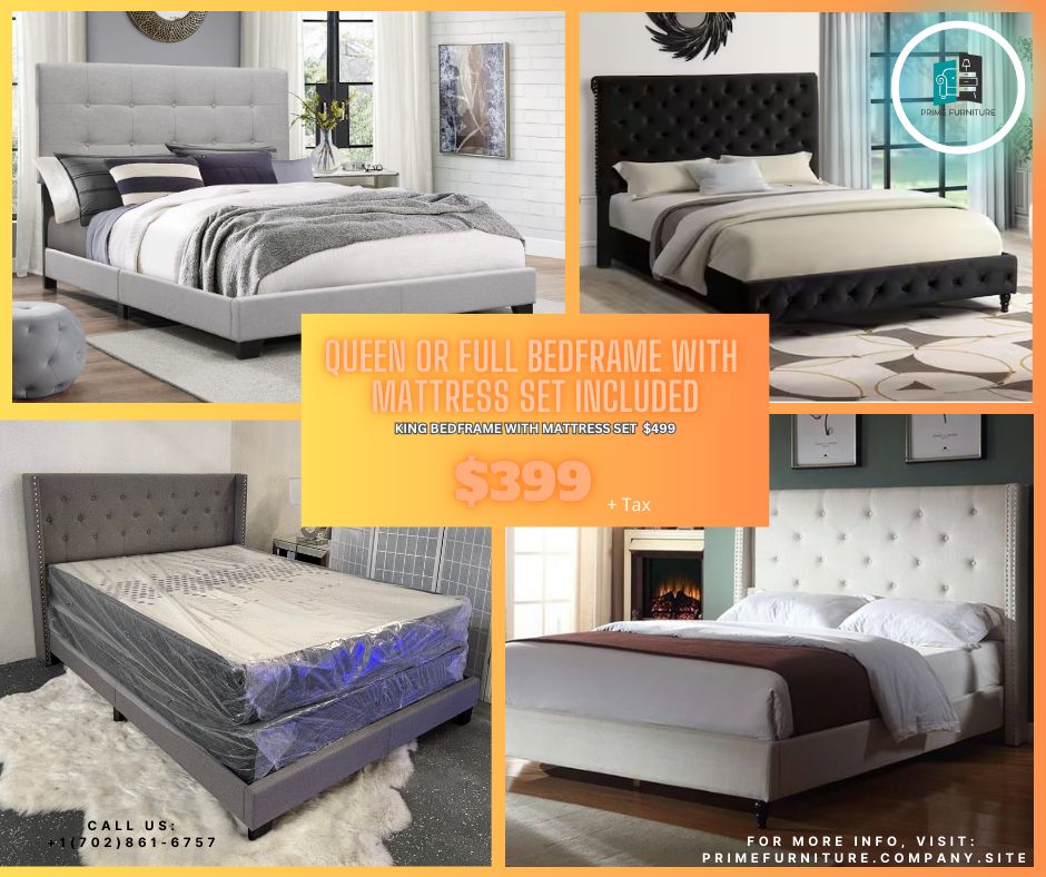 QUEEN BED WITH MATTRESS