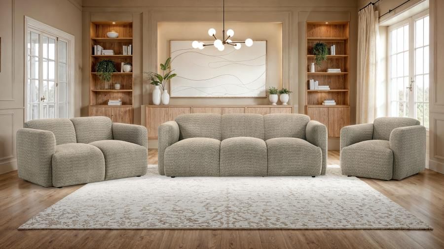 3PC SOFA SET BEIGE