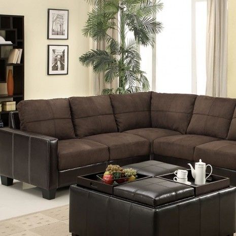 SOFA SECTIONAL BROWN