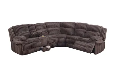 MANUAL MOTION SECTIONAL BROWN