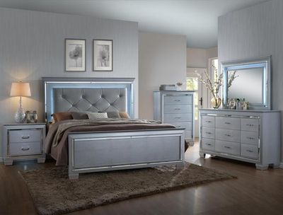 SILVER LED BEDROOM SET