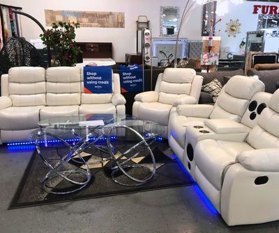 3PC MANUAL RECLINER SET: SOFA, LOVE AND CHAIR