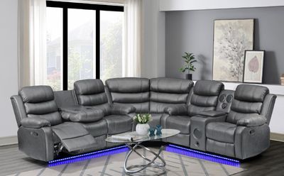 SECTIONAL WITH BLUETOOH SPEAKER AND LED