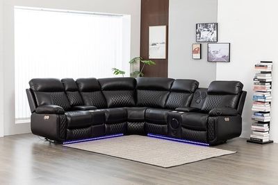 SECTIONAL POWER RECLINER WITH BLUETOOTH SPEAKER