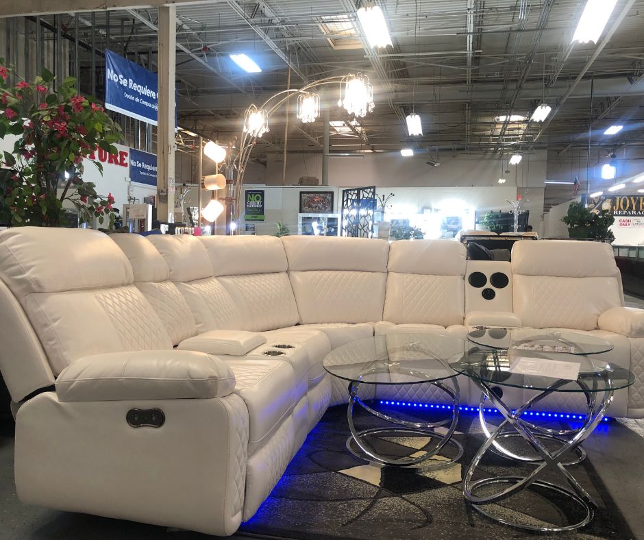 SECTIONAL POWER RECLINER WITH BLUETOOTH SPEAKER