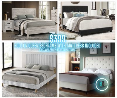 QUEEN BED WITH MATTRESS