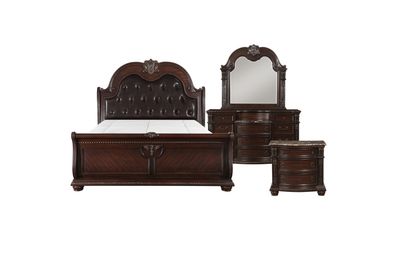 4PC WOODEN BEDROOM SET