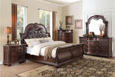 4PC WOODEN BEDROOM SET