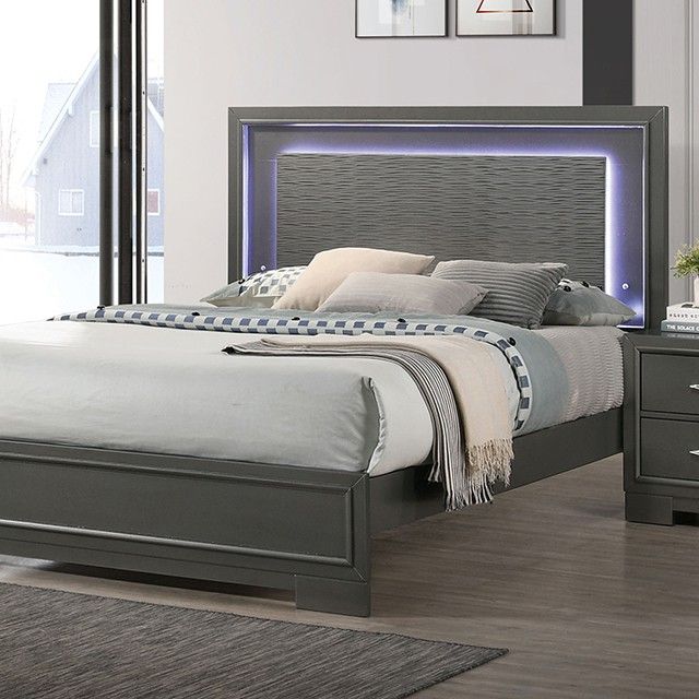 LIGTH GRAY QUEEN 4PC BEDROOM SET
