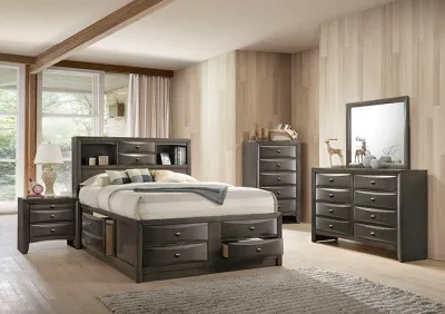 STORAGE WOOD 4PC BEDROOM SET