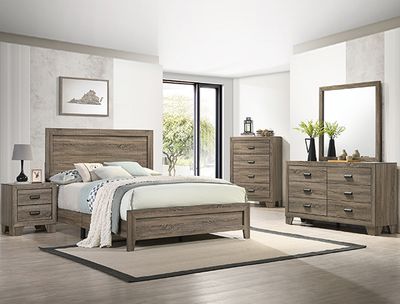 4PC WOODEN BEDROOM SET