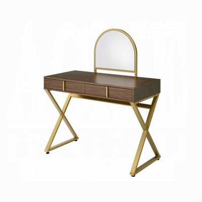WOODEN VANITY WITH JEWELRY TRAY