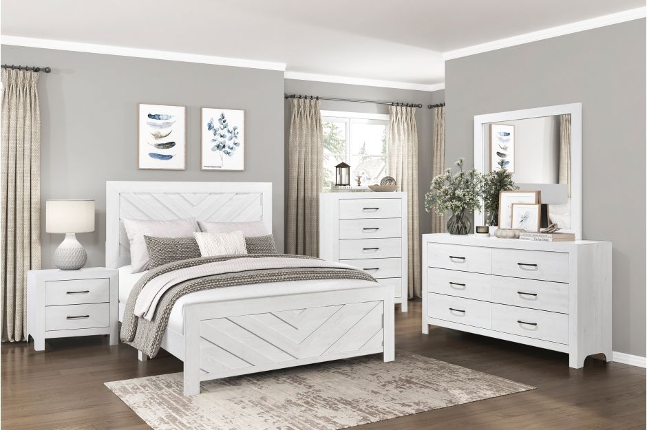 4PC QUEEN BEDROOM SET WHITE