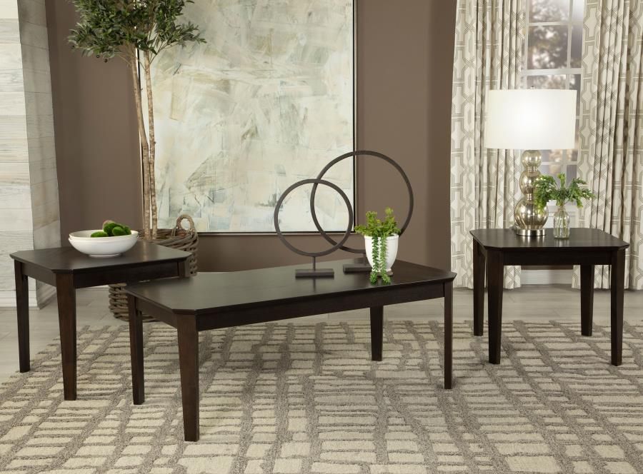 3PC WOODEN COFFEE TABLE SET