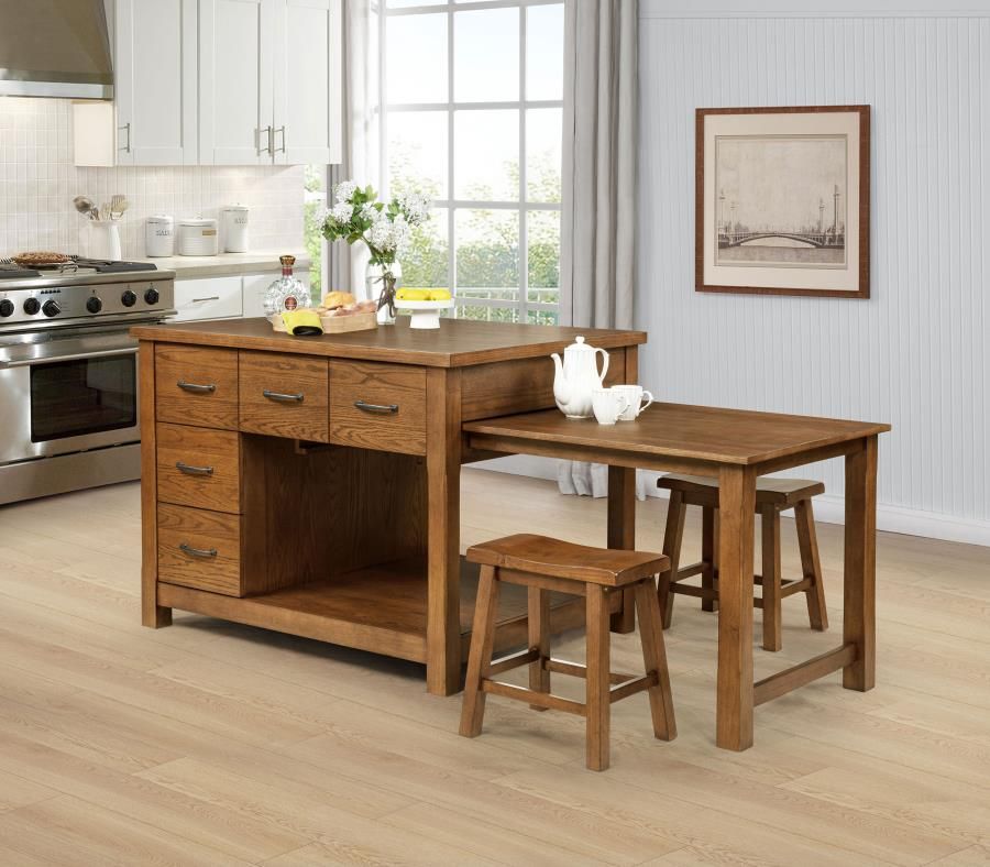 3PC KITCHEN ISLAND WITH EXTENSION