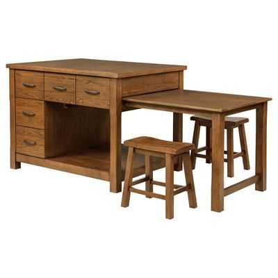 3PC KITCHEN ISLAND WITH EXTENSION