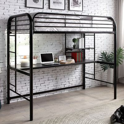 TWIN LOFT BED WITH DESK