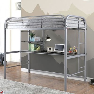 TWIN LOFT BED WITH DESK