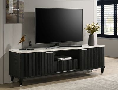 TV STAND WITH MARBLE TOP