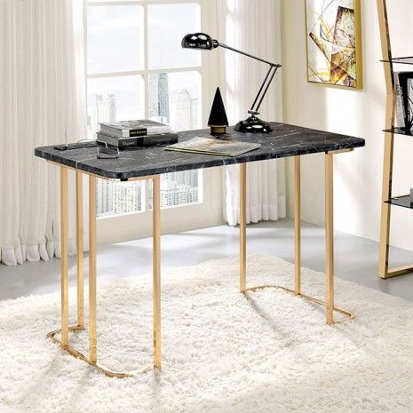 MARBLE BLACK/GOLD DESK