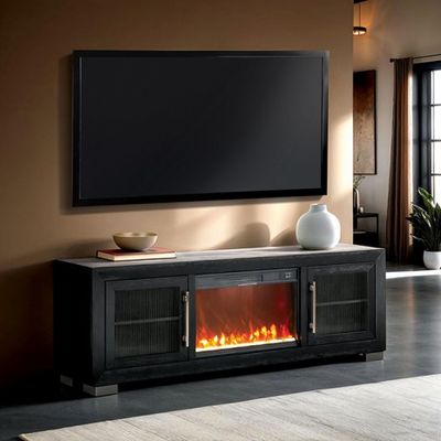 72" TV STAND W FIREPLACE