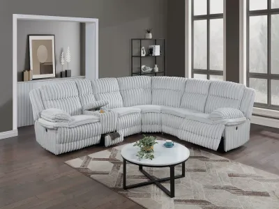 MANUAL MOTION SECTIONAL RECLINER