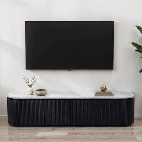 MARBLE BLACK TV STAND