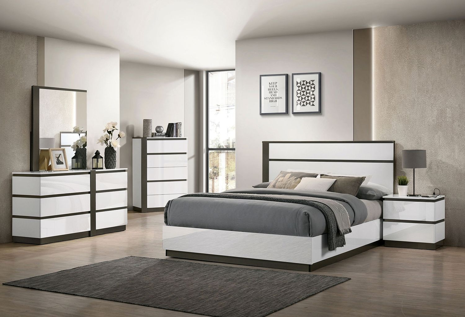 WHITE 4PC BEDROOM SET