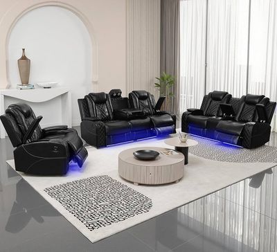3PC POWER RECLINER SET WITH LED