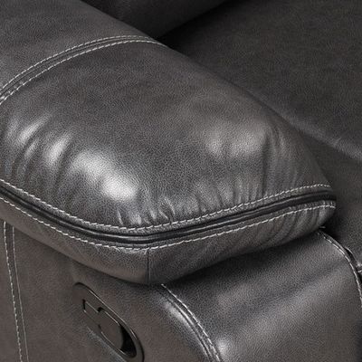 BLACK SECTIONAL MANUAL RECLINER