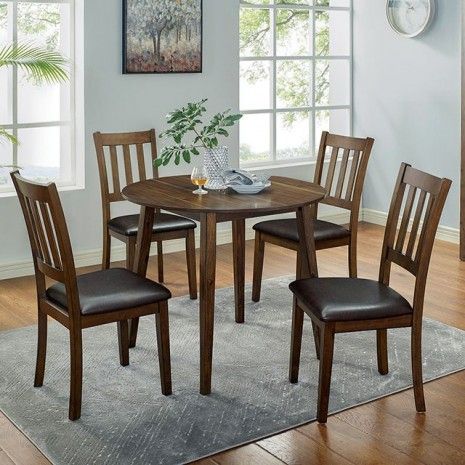 5PC ROUND TABLE DINING SET