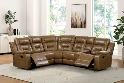 BROWN SECTIONAL MANUAL RECLINER