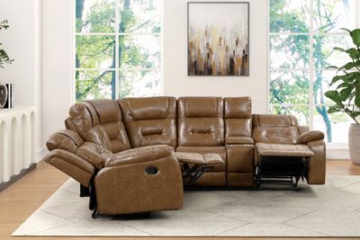 BROWN SECTIONAL MANUAL RECLINER
