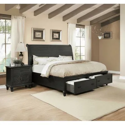 QUEEN BEDFRAME WITH STORAGE