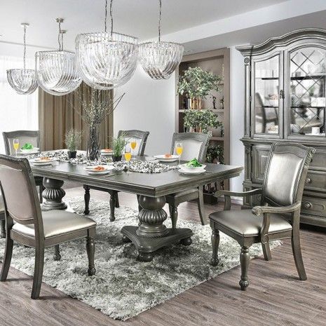 7PC SILVER DINING SET