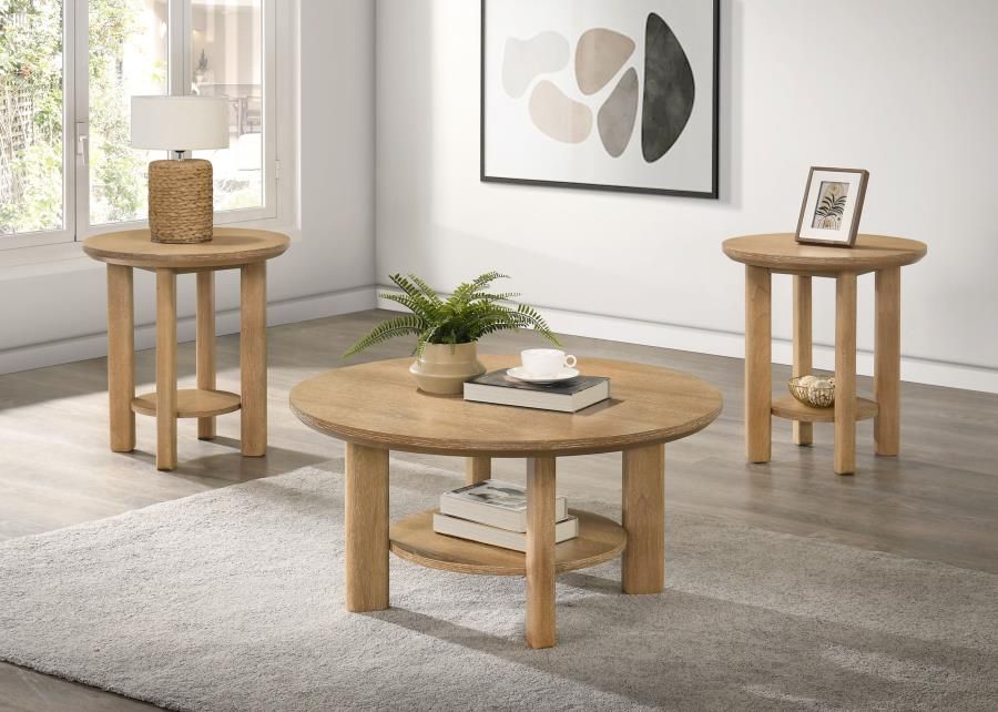3PC WOODEN COFFEE TABLE SET