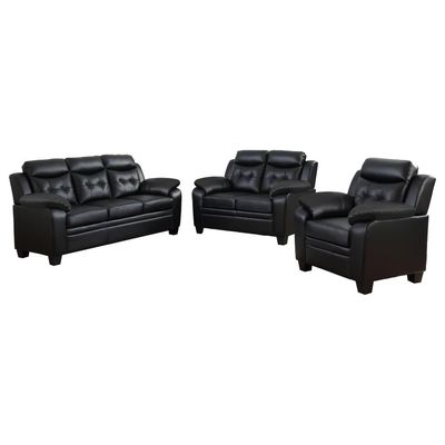 3PV BLACK SOFA SET