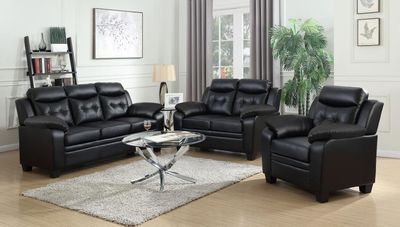 3PV BLACK SOFA SET