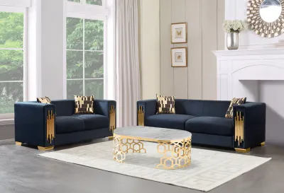 2PC VELVET SOFA SET
