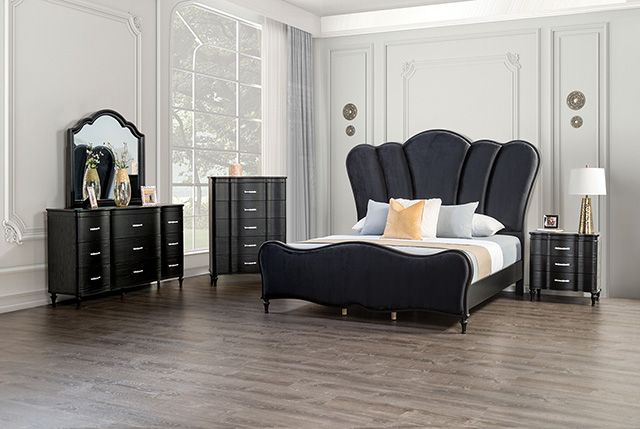 4PC BEDROOM SET BLACK