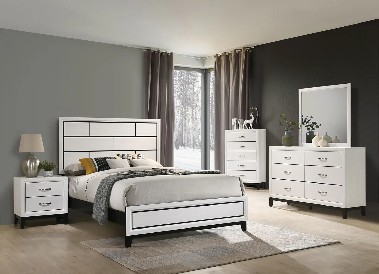 4PC BEDROOM SET WHITE