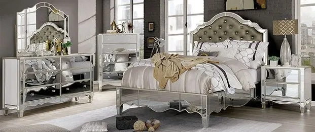4PC GLAMOR BEDROOM SET