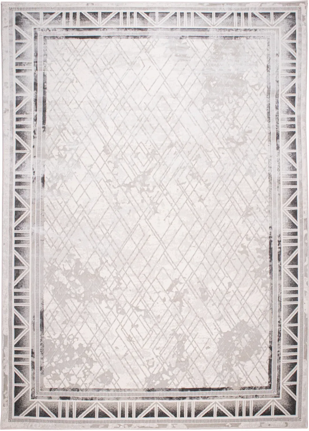 DARK GREY/ CREAM RUG