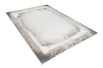 WHITE AND BROWN RUG