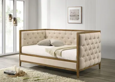 BEIGE WOODEN DAYBED